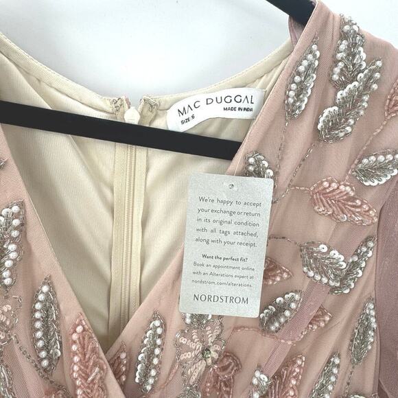 Mac Duggal 93755 Embellished Arresting Floral High Slit Dress Size 6 NWT - Picture 7 of 13